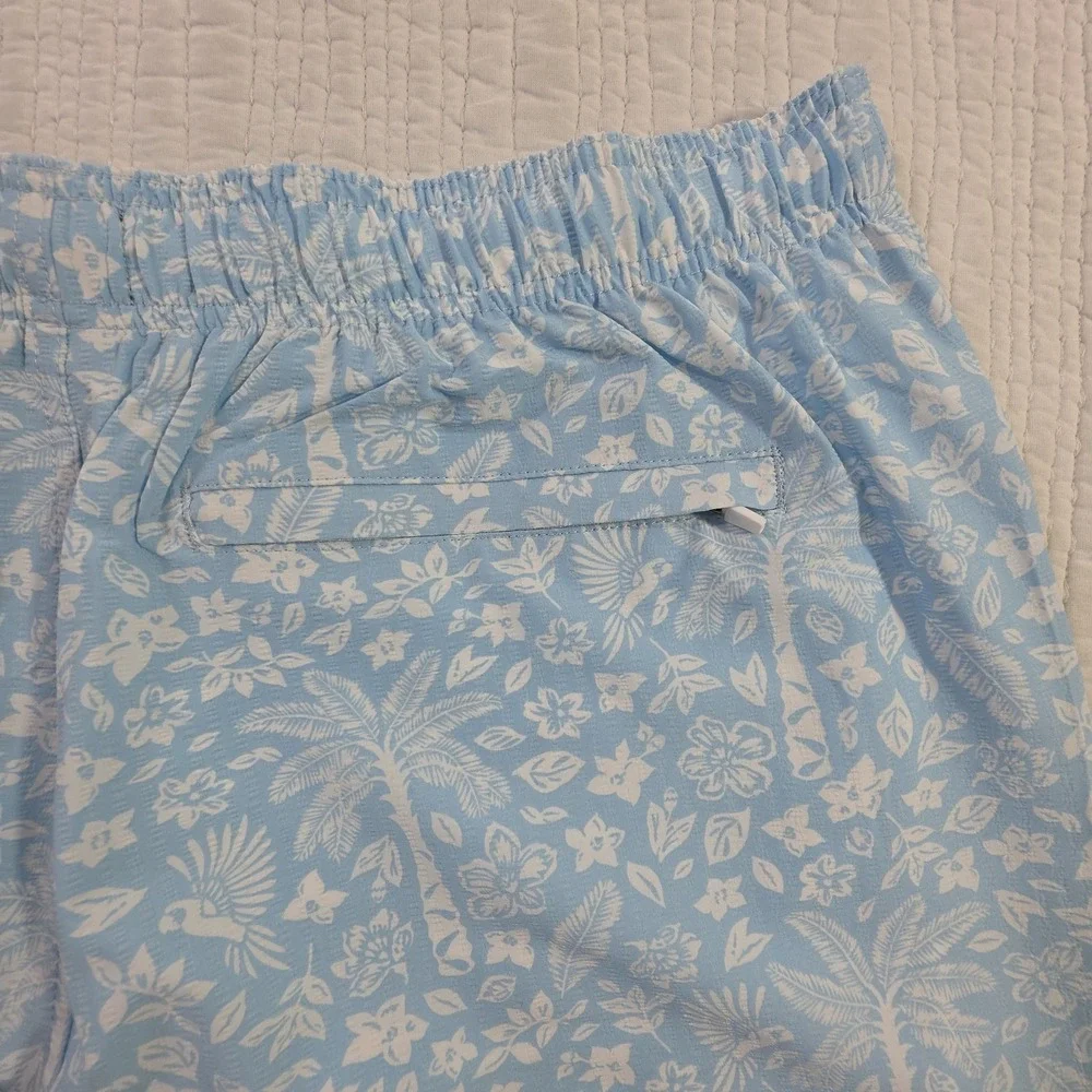 roken Threads Mens XL Swim Trunks New Light Blue Floral Board Shorts Mesh Lined
